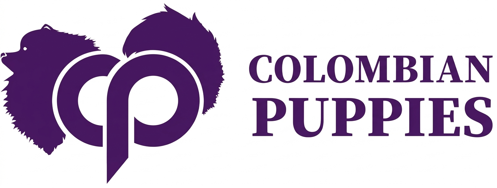 Logo Colombian Puppies morado